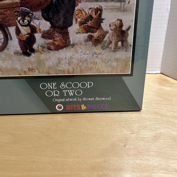 Famous Artist Stewart Sherwood ONE SCOOP OR TWO 1998 Jigsaw Puzzle 1000PC 20x27 - Picture 3 of 5